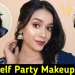 SELF PARTY MAKEUP FOR BEGINNERS |PARTY MAKEUP AT HOME |