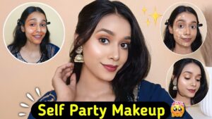 Read more about the article SELF PARTY MAKEUP FOR BEGINNERS |PARTY MAKEUP AT HOME |